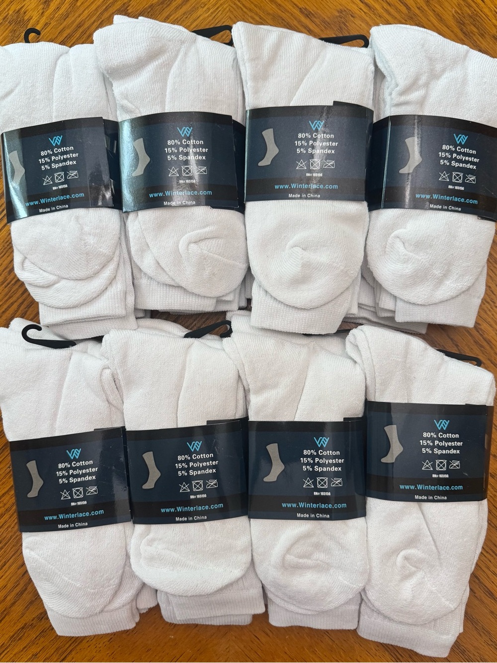 Winterlace 24 Pairs Cotton Crew Socks, Unisex Men Women Athletic Sport size9-11